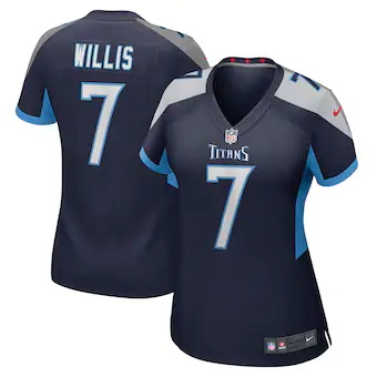 womens nike malik willis navy tennessee titans player game 